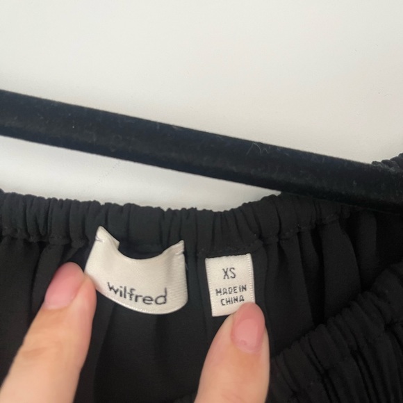 Aritzia Talence Blouse Off the Shoulder Black - Picture 7 of 7